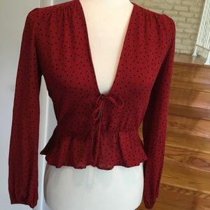 REFORMATION RUFFLE TOP